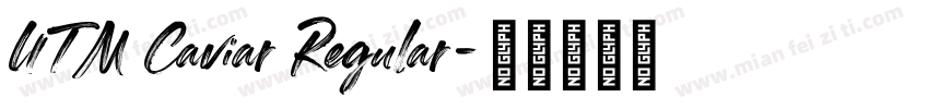 UTM Caviar Regular字体转换